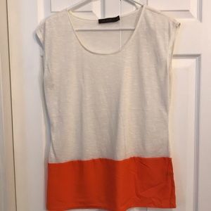 Ivory and Orange The Limited Top